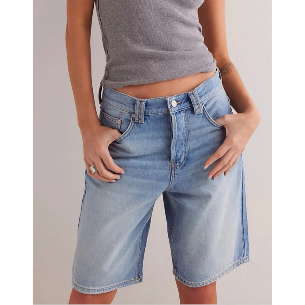 Free People We The Free Montana Low Rise Long Shorts 28 NEW